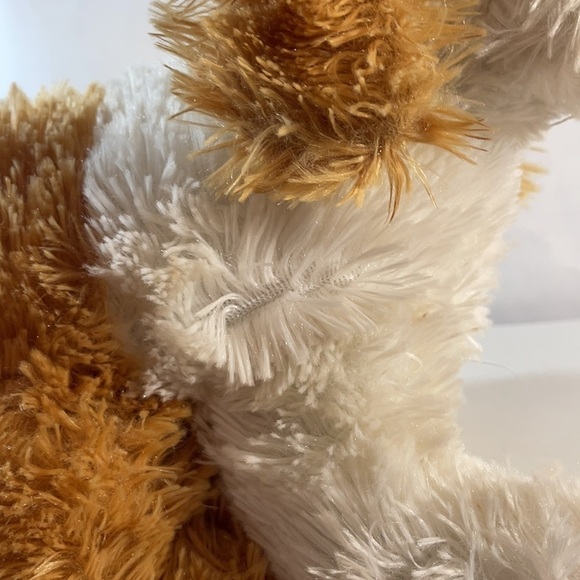 Fiesta White Tan Snuggly Soft Puppy Dog Plush - Picture 5 of 14